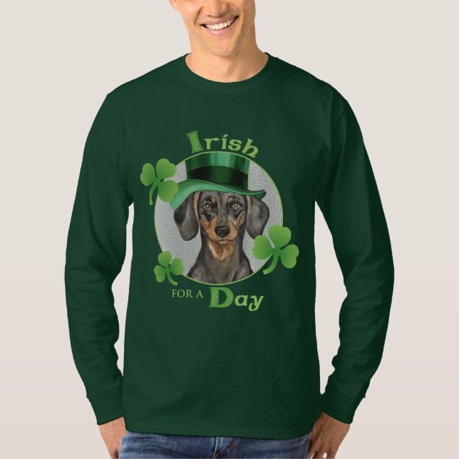 Camiseta Rua, Dia de Patrick Dachshund (Frente)