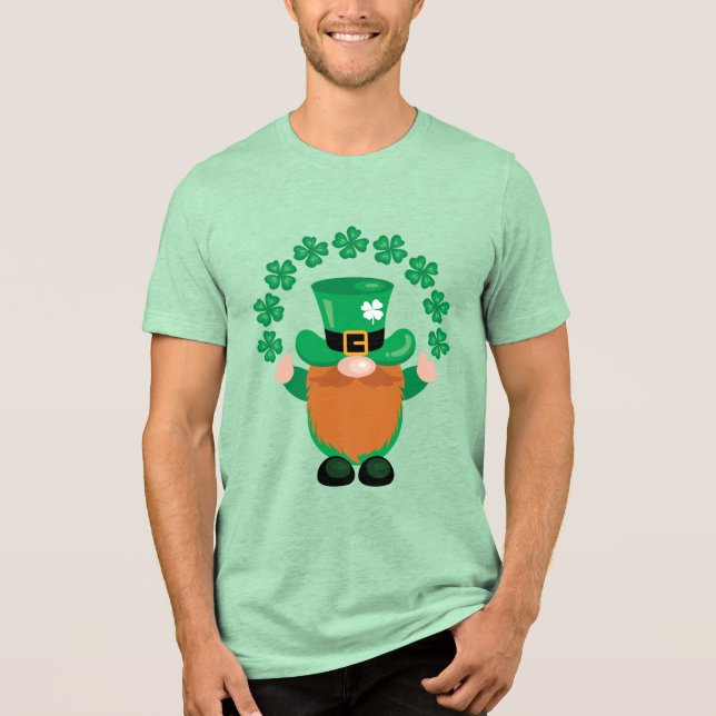 Camiseta Rua, dia de Patrick, Leprechaun Gnomo (Frente)
