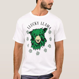 Camiseta Rua, dia de Patrick, Lucky Green Llama