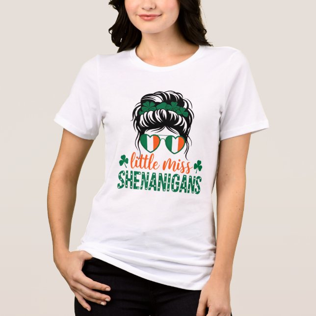 Camiseta Rua, dia de Patrick, Menina Shenanigans (Frente)