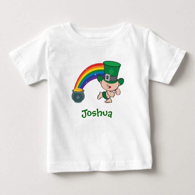 Camiseta Rua, dia de Patrick Rainbow Toddler Tee (Frente)