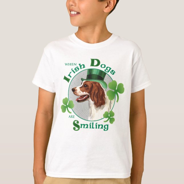 Camiseta Rua, dia de Patrick, Red & White Setter irlandês (Frente)