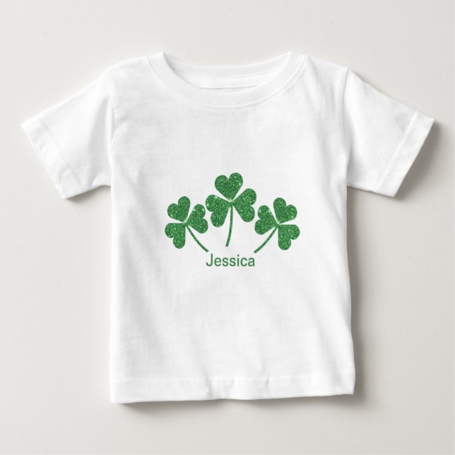 Camiseta Rua. Dia de Patrick, Shamrock Verde Vine Irish Par (Frente)