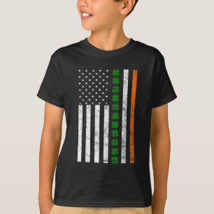 Camiseta Rua: Dia de Patricks Irish American Flag Shamr