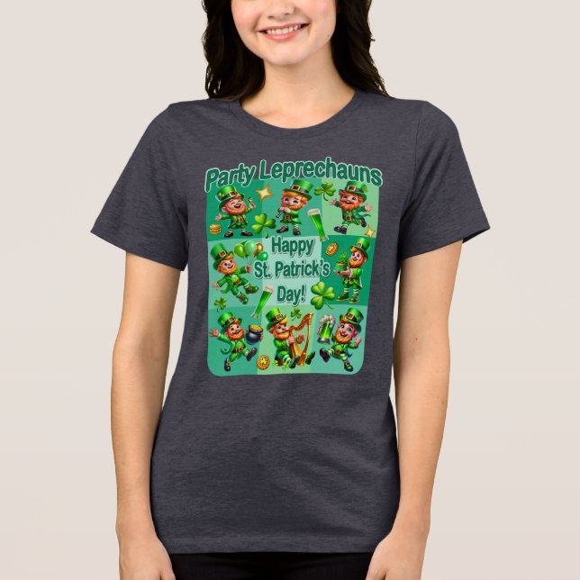 Camiseta Rua. Diversão de Patrick Adorável "Leprechauns do  (Frente)