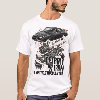 Camiseta Rua do Carro Musculoso V8 Explodido de Detroit