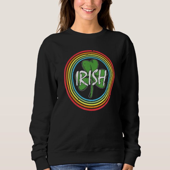 Camiseta Rua do Círculo Arco-Íris do Shamrock Irlandês Dia  (Frente)