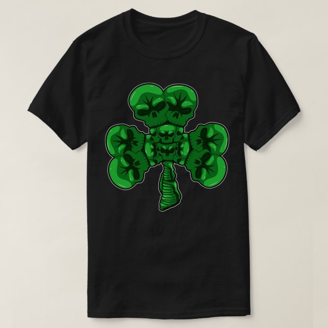 Camiseta Rua do crânio de Cloverleaf (Frente do Design)