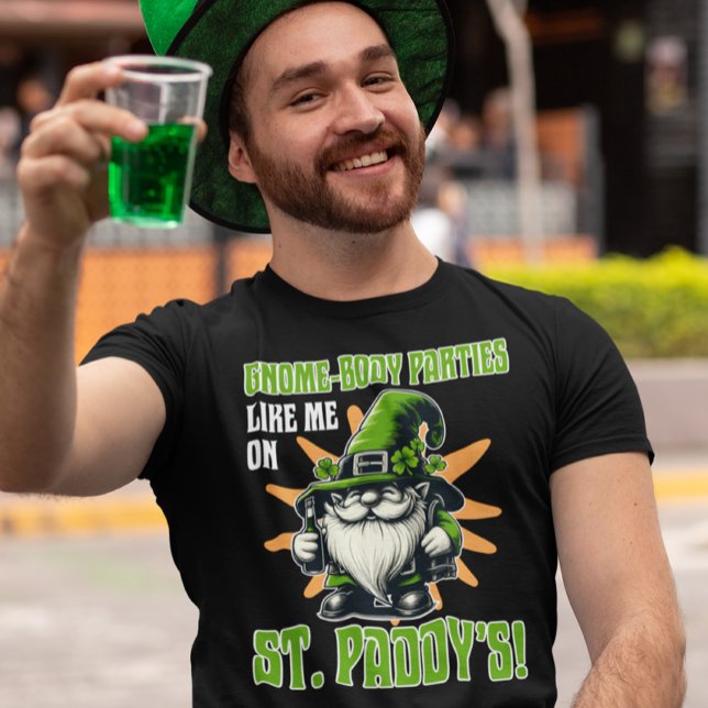 Camiseta Rua do Dia de Patrick com Gnomo (Gnome-Body parties like me on St. Paddy's!)