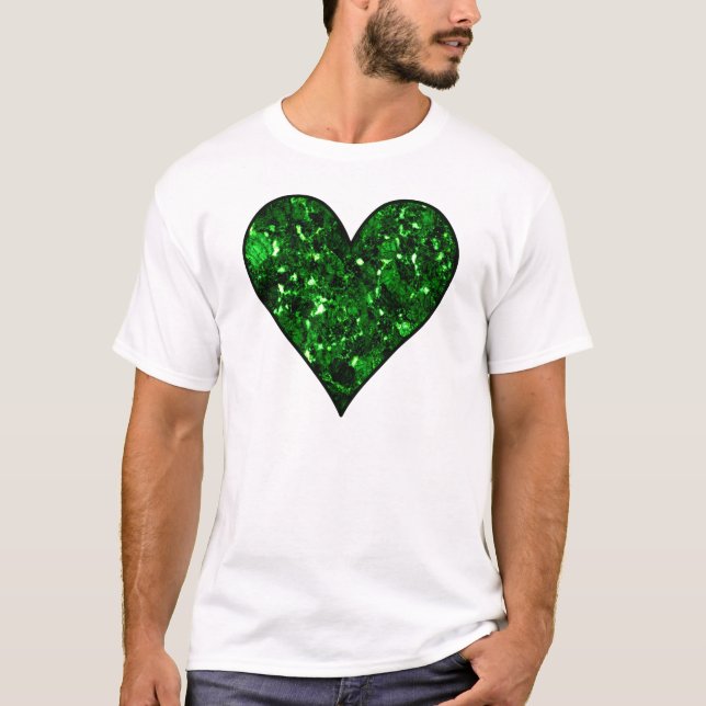 Camiseta Rua do dia de Patrick Emerald Heart (Frente)