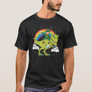 Camiseta Rua do dia de Patrick Leprechaun Dinosaur