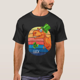 Camiseta Rua do Retro Dinossauro Trex. Dia de Patrick, Sham