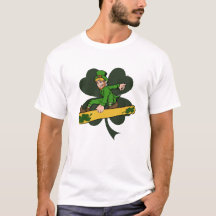 Rua do Snowboarder Leprechaun. Dia de Patrick
