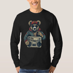 Camiseta Rua do Urso de Pelúcia Rap Hip Hop Ghetto Blaster
