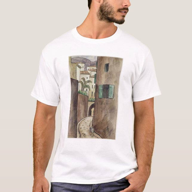 Camiseta Rua e casas mediterrâneas (Frente)