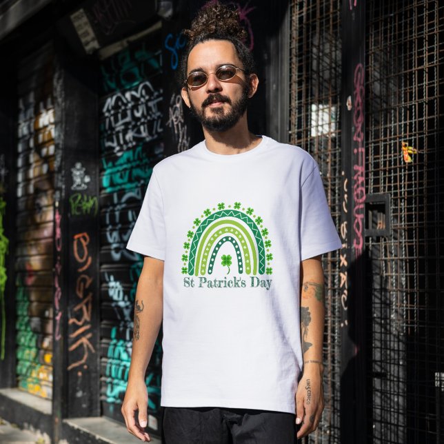 Camiseta Rua Elegante, festa do dia de Patrick (Elegant St. Patrick's Day Party T-Shirt)