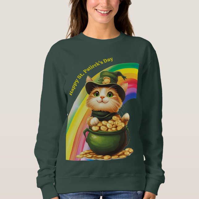 Camiseta Rua engraçada, doce de dia de Patrick Leprechaun C (Frente)
