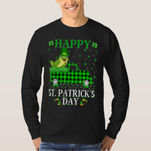 Camiseta Rua Engraçado de Árvore de Caminhão Verde Xadrez B