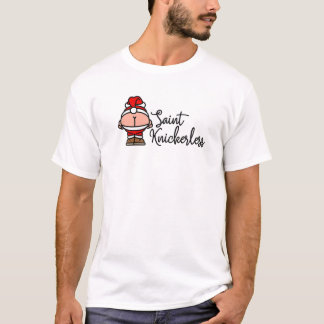 Camiseta Rua, Engraçado sem Knickerless Moonny Papai Noel P