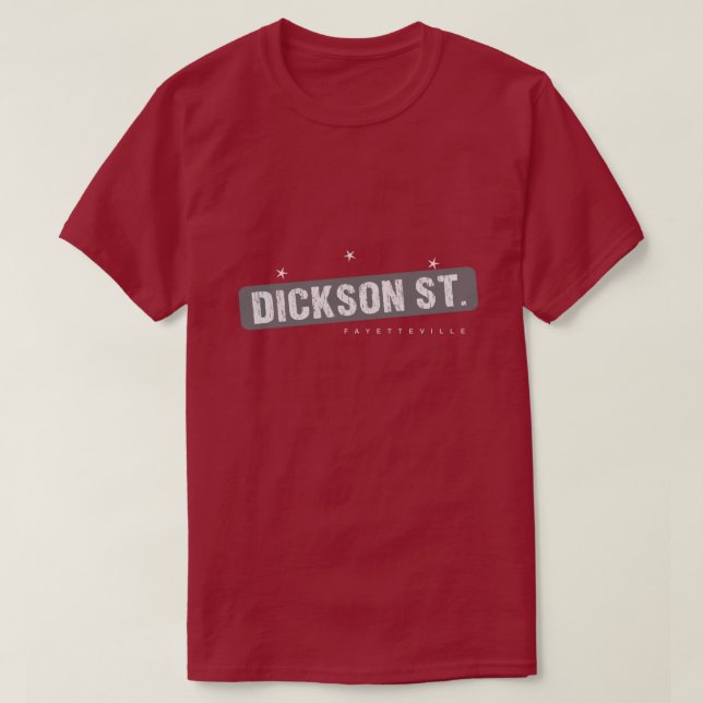 Camiseta Rua Fayetteville Arkansas de Dickson (Frente do Design)