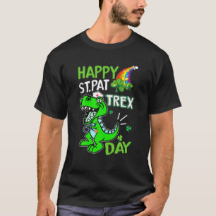 Camiseta Rua Feliz, Enfermeira do Pat Trex Day Dinosaur Pat