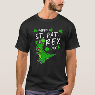 Camiseta Rua feliz, Rua Rex Dinossaur do Dia de Patrick, D