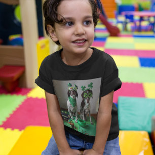 Camiseta Rua, festa de cães do dia de Patrick Toddler Dark