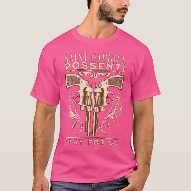 Camiseta Rua Gabriel Possenti Patron Santo De Armas Nossa S (Frente)