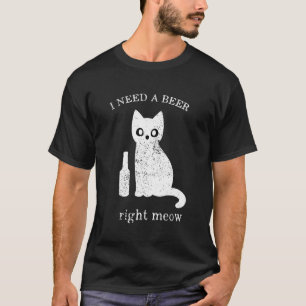 Camiseta Rua. Gato do Dia dos Patricks Preciso De Uma Cerve