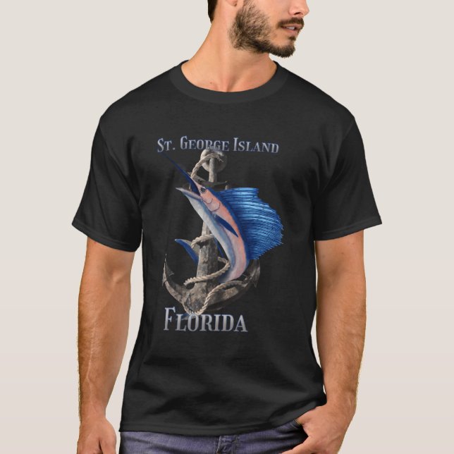 Camiseta Rua George Island Florida Espadarte Marlin Ocean F (Frente)