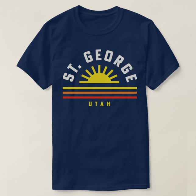 Camiseta Rua George Utah Retro Vintage Sunset (Frente do Design)