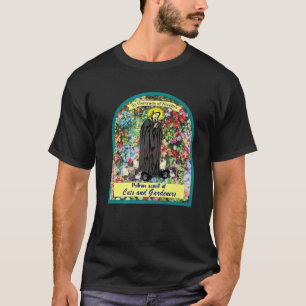 Camiseta Rua Gertrude De Nivelas. Santo Patronal De Gatos E
