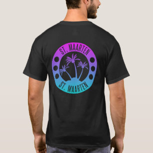 Camiseta Rua. Gradiente azul Maarten Sint Martin