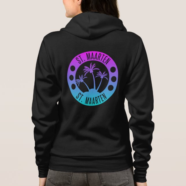 Camiseta Rua. Gradiente azul Maarten Sint Martin (Verso)