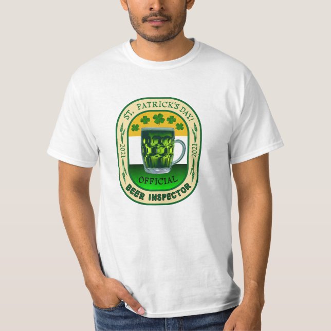 Camiseta Rua, Inspetor de Cerveja de Pat 2021. (Frente)