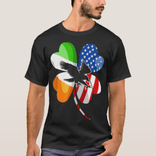 Camiseta Rua Irlandesa dos EUA Flag Eagle Lover