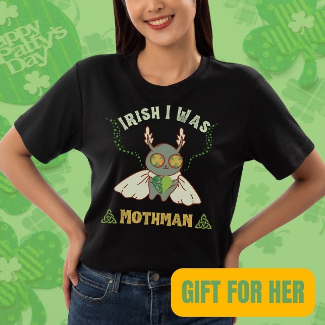 Camiseta Rua Irlandesa Mothman. Dia de Patrick (Criador carregado)