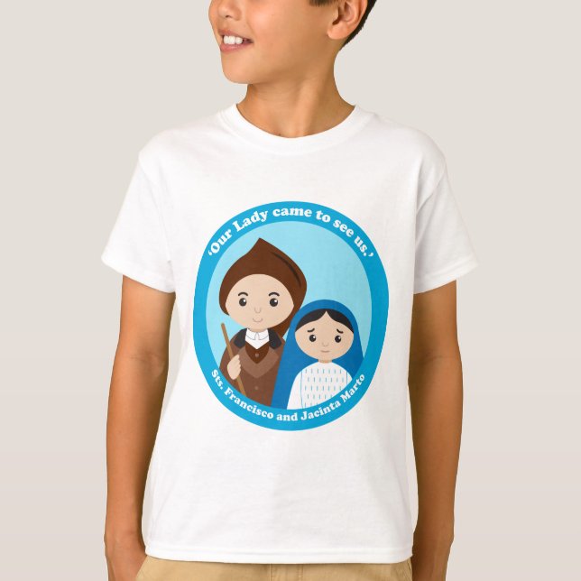 Camiseta Rua. Jacinta e Rua. Francisco Marto (Frente)