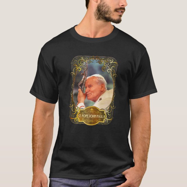 Camiseta Rua João Paulo II Cruzar Santo Católico Polonês (Frente)