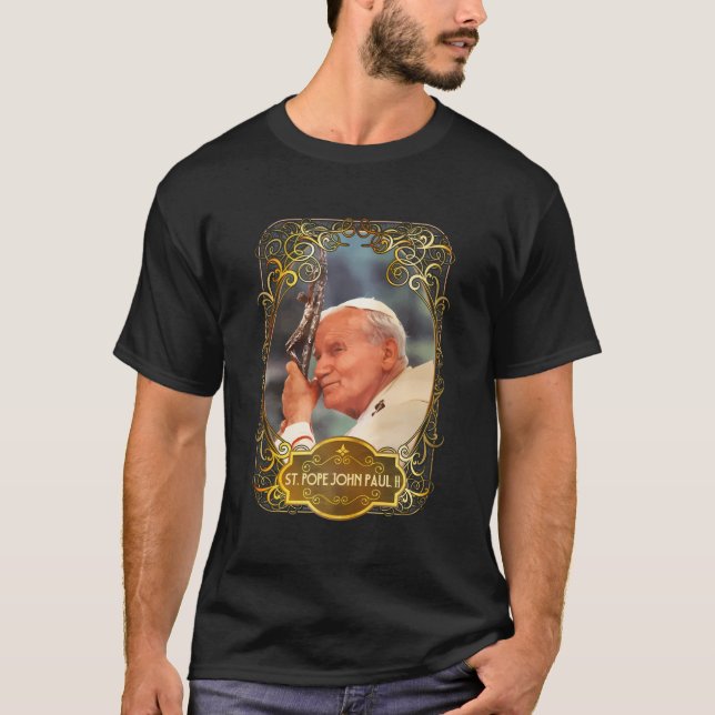 Camiseta Rua João Paulo Ii Cruzar Santo Católico Polonês (Frente)