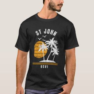 Camiseta Rua John Island Usvi Caribe Vacation Souvenir