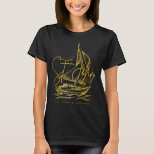 Camiseta Rua. John US Virgens Islands Navegando Náutica USV