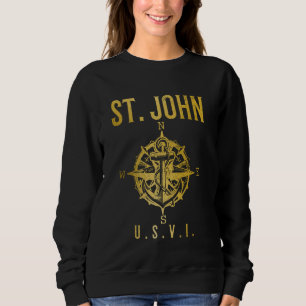 Camiseta Rua. John US Virgens Islands Navegando Náutica USV