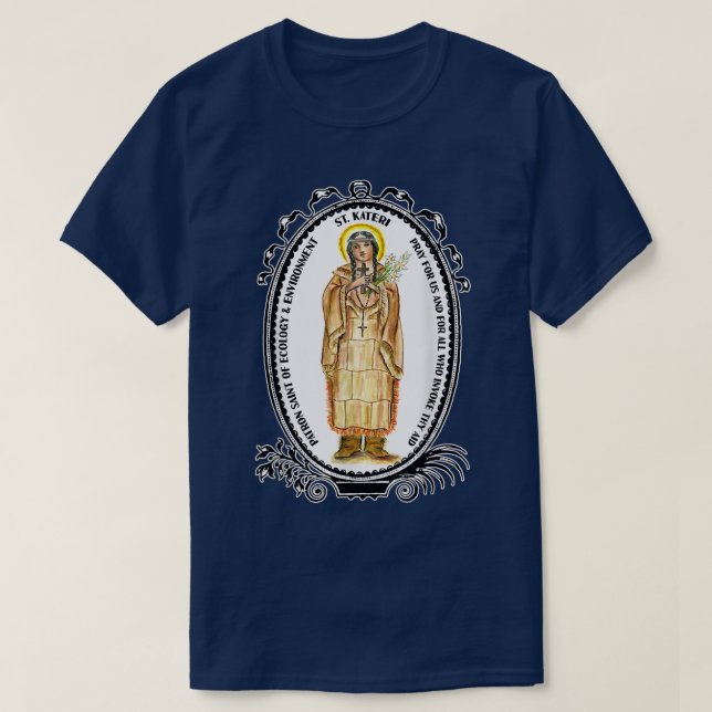 Camiseta Rua Kateri Tekakwita Santo católica Lily do Mo (Frente do Design)