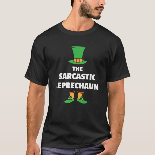Camiseta Rua Leprechaun. Dia dos Patricks Sarcástico (Frente)