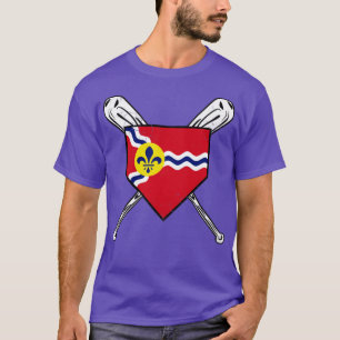 Camiseta Rua Louis Flag Placa Casa Baseball