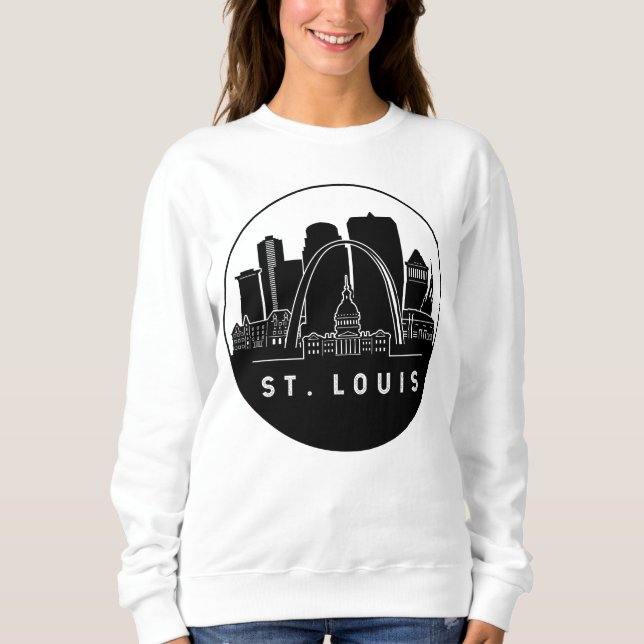 Camiseta Rua Louis Missouri Skyline (Frente)