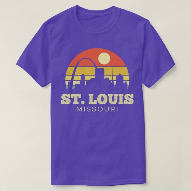 Camiseta Rua Louis Missouri Vintage Sunset (Frente do Design)
