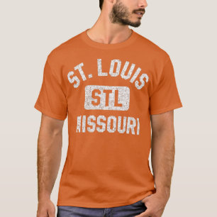 Camiseta Rua Louis STL Missouri Estilo Gym Distinto Branco