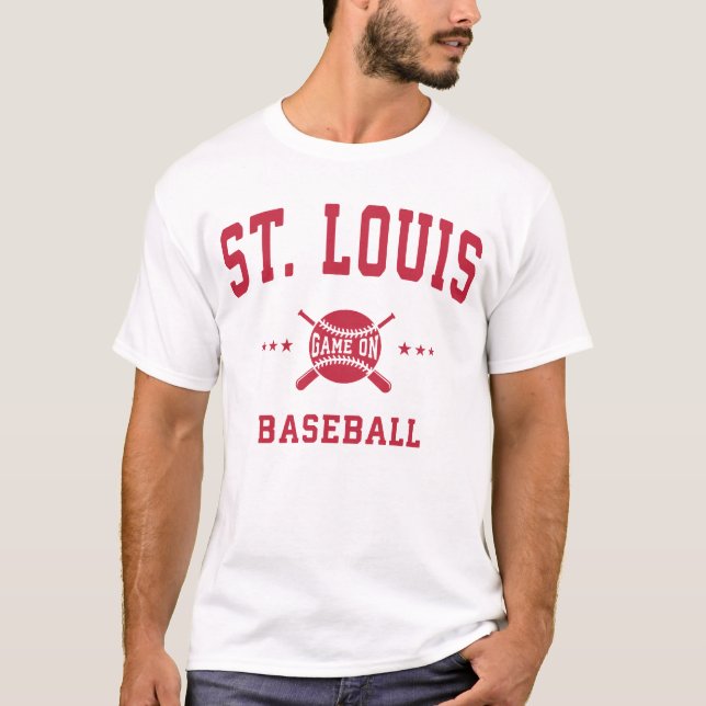Camiseta Rua Louis Vintage Baseball Throwback Game On (Frente)